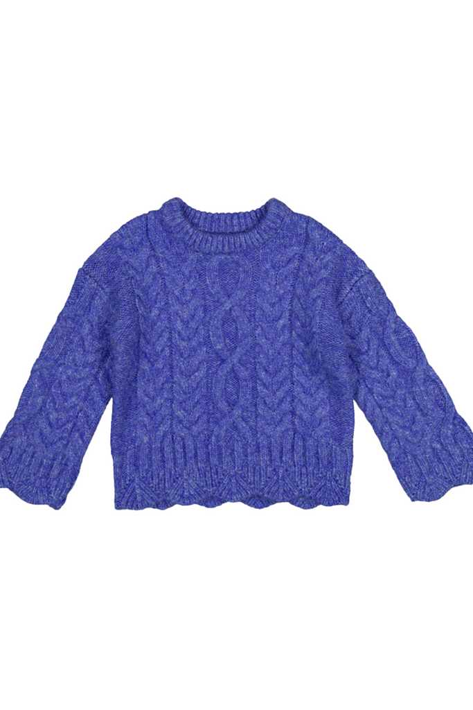 Indigo Braided Sweater