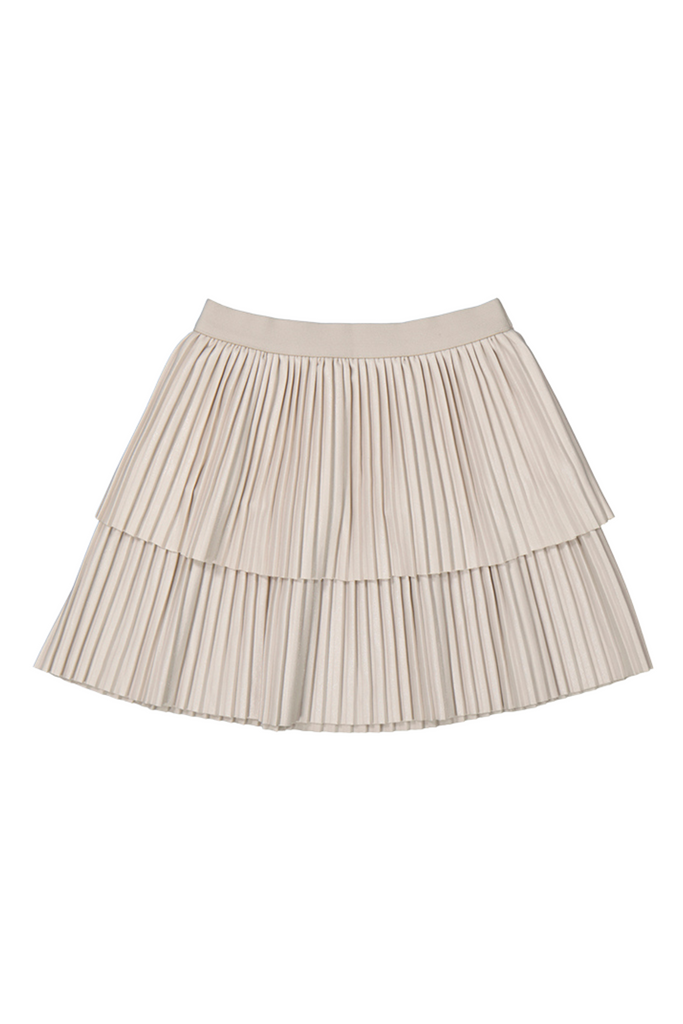 Beige Pleated Skirt