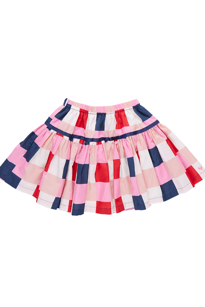 Pink Chicken - Navy Red Check Maribelle Skirt