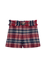 Navy Shimmered Plaid Shorts