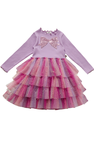 Petite Hailey - Bow Layered Tutu Dress