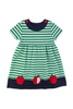 Florence Eiseman - Apples Stripe Knit Waist Dress