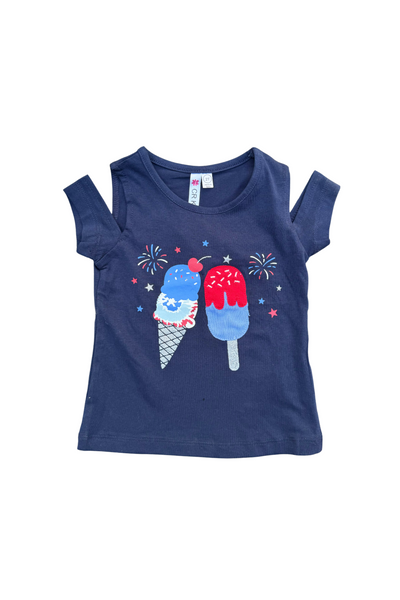 Off Shoulder Ice Cream Top