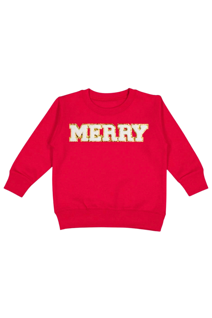 Sweet Wink - "Merry" Patch Christmas Sweatshirt