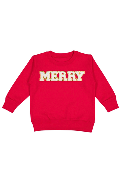 Sweet Wink - "Merry" Patch Christmas Sweatshirt