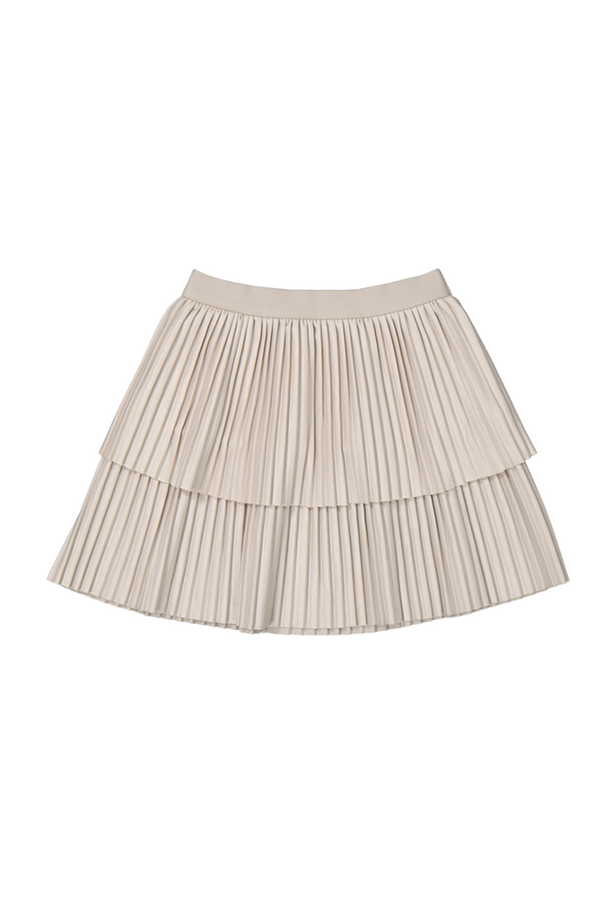 Beige Pleated Skirt