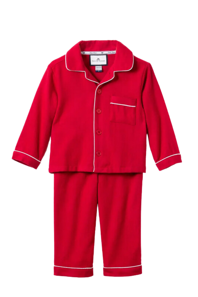 Petite Plume - Red Flannel Pajama Set