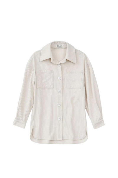 Molly Bracken - Offwhite Velvet Overshirt