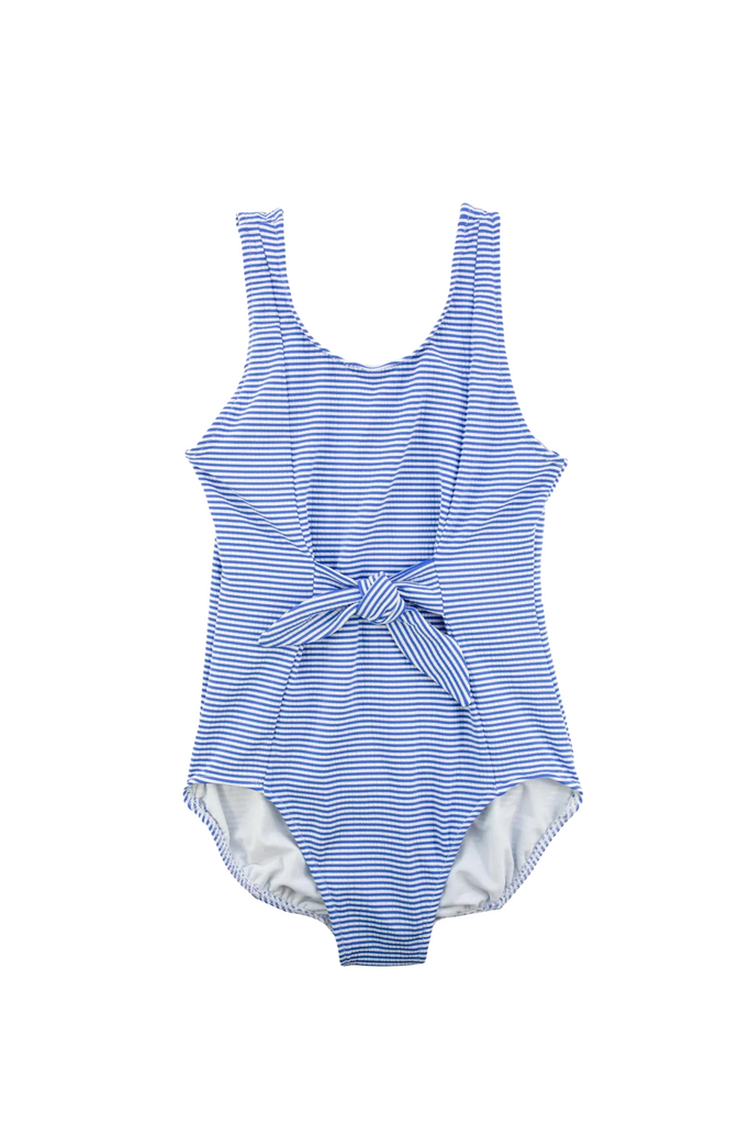 Ruffles Seersucker Tank Swimsuit