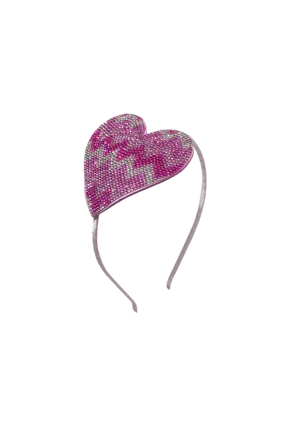 Pink Aztec Heart Headband