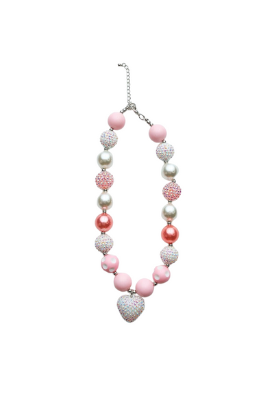 Chunky Pearl Heart Necklace