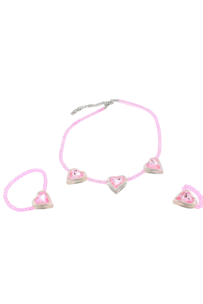 3 Piece Heart Set - Pink