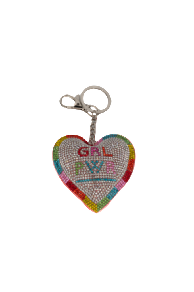 "GRL Power" Heart Keychain