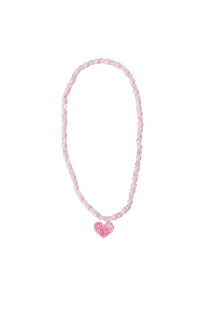 Pink Floating Heart Necklace