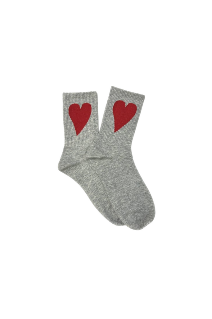 Malibu Sugar - Red Heart Gray Socks