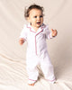 Petite Plume - Red Piping White Romper