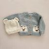 Blueberry Hill - Bowie Gray Bear Cardigan