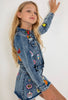 Lola And The Boys - All About The Patch Denim Crop Jacket