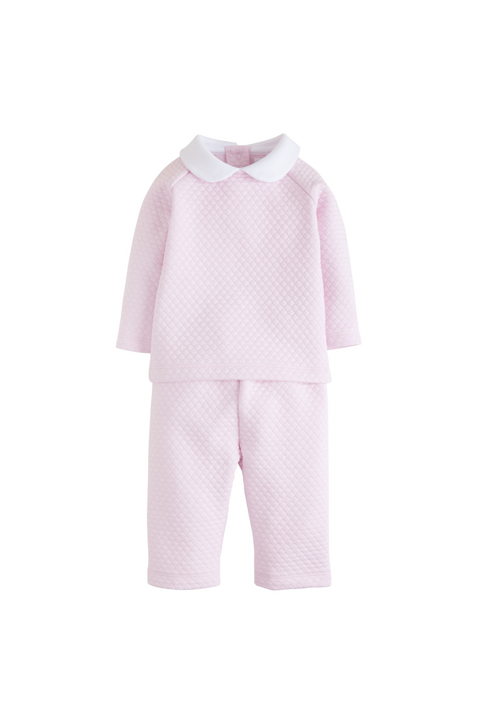 Little English - Pink Quilted Pant Set