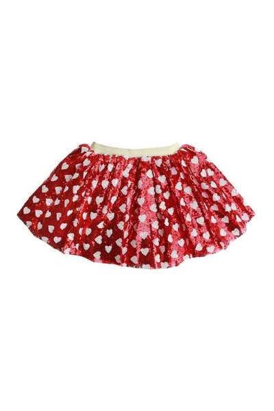 Red Sparkle Hearts Infant Tutu