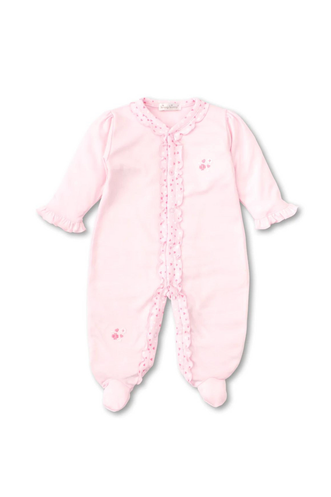 Kissy Kissy - Sweetheart Ruffle Footie on Pink