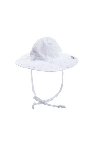 UPF 50 Floppy Sun Hat - White Eyelet