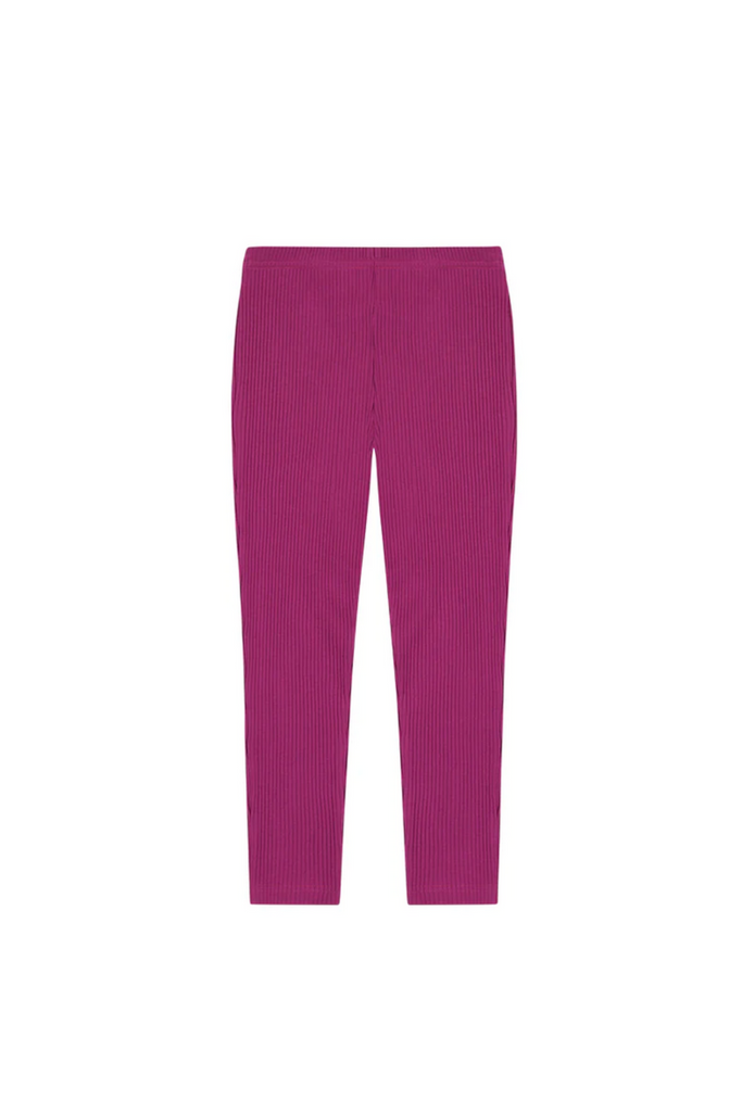 Busy Bees - Dark Pink Skinny Ribbed Leggings