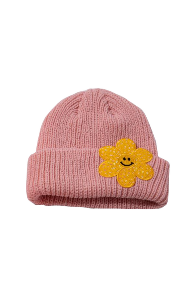 Petite Hailey - Pink Daisy Beanie