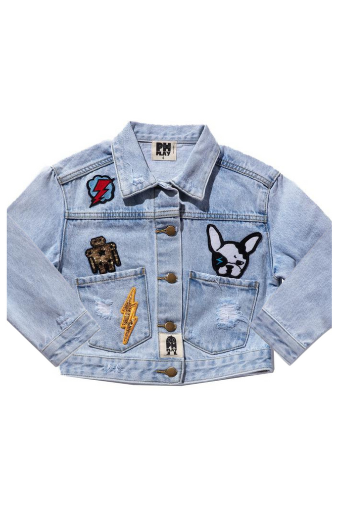 Smile Patched Denim Jacket