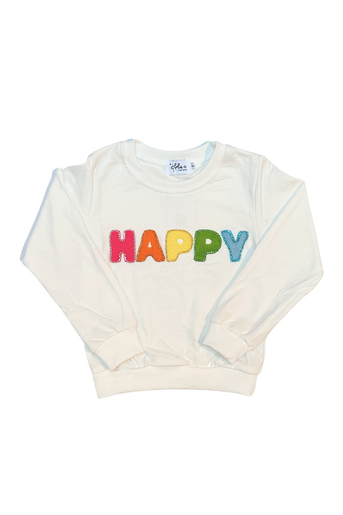 Lola And The Boys - Happy Crystal Sweatshirt