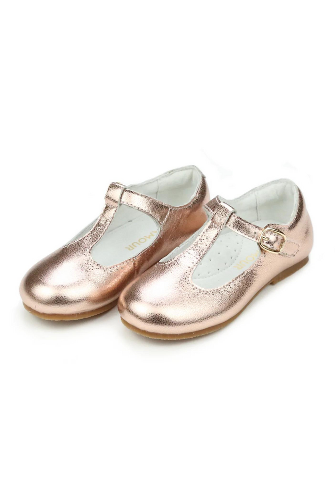 Eleanor T-Strap Dress Shoe - Rose Gold