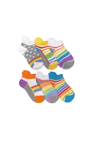 Jefferies Socks - Low Cut Rainbow Socks 6pk