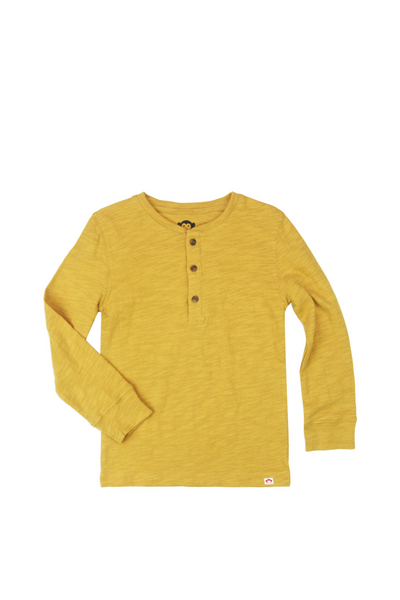 Appaman - Long Sleeve Henley Tee - Gold