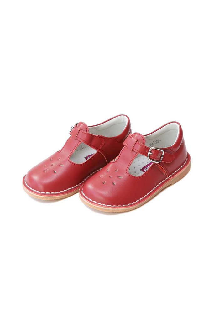 Joy Leather Mary Janes - Red