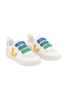 White Velcro Multi Stripe Shoe